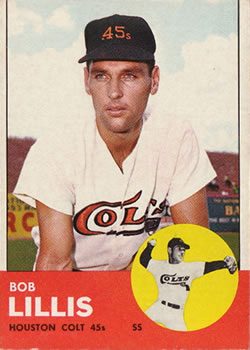 1963 Topps Baseball Cards      119     Bob Lillis